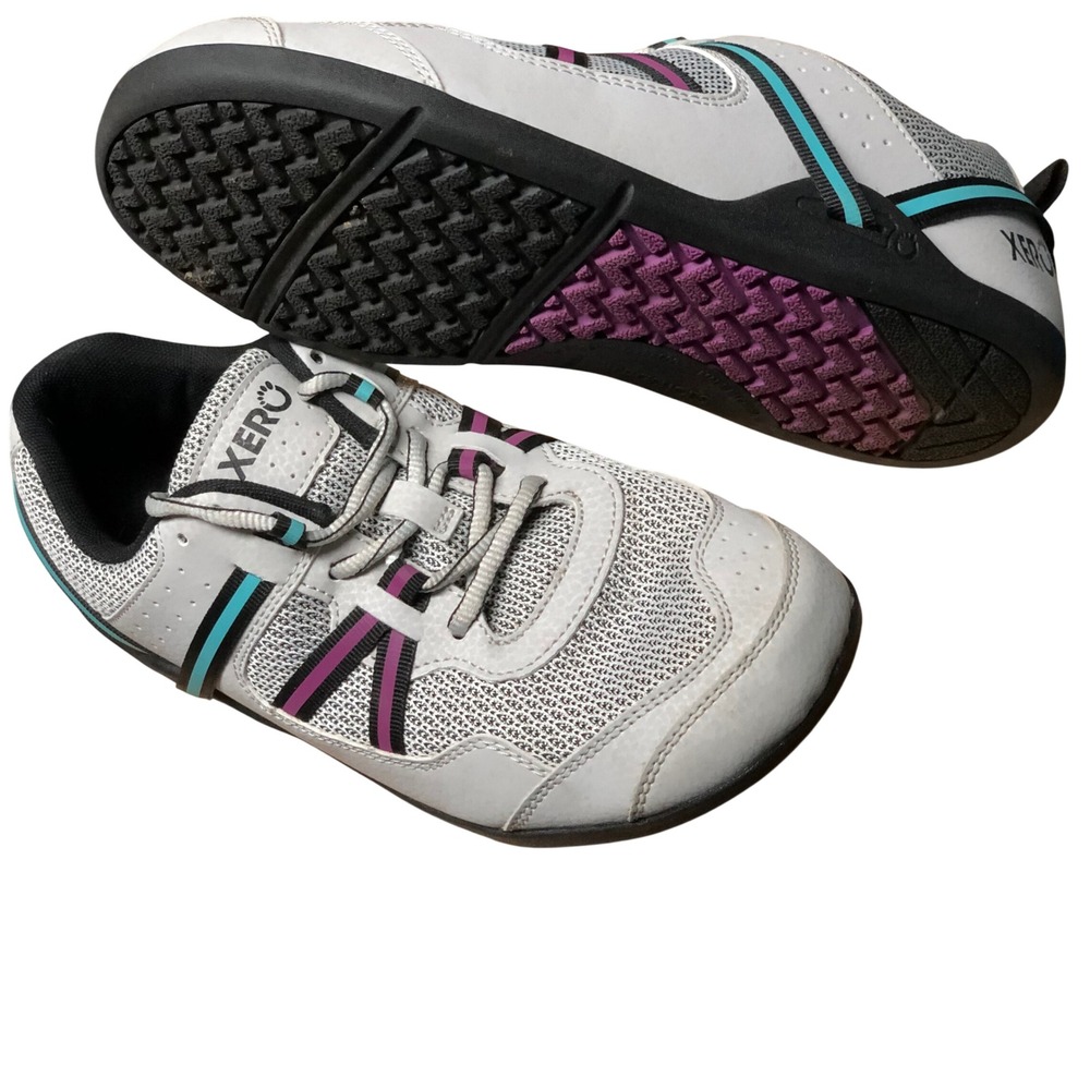 Xero Shoes Prio Womens 8.5 Barefoot Shoes Grey Purple Minimalist Running Outdoor